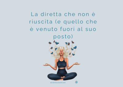 La diretta che non è riuscita (e quello che è venuto fuori al suo posto)